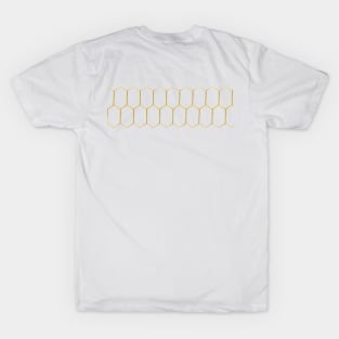 Honey comb hexagon gold (white) T-Shirt